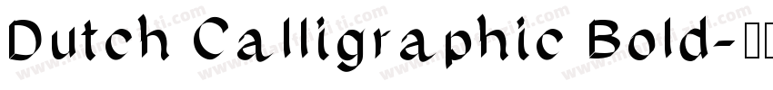 Dutch Calligraphic Bold字体转换
